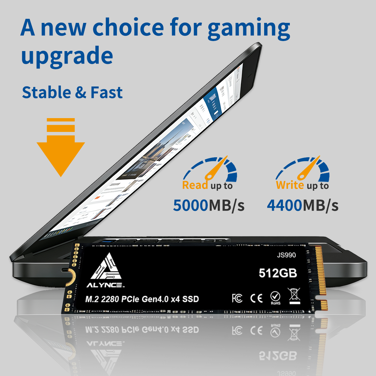 ALYNCE JS990 Gen4 M.2 2280 SSD 512GB