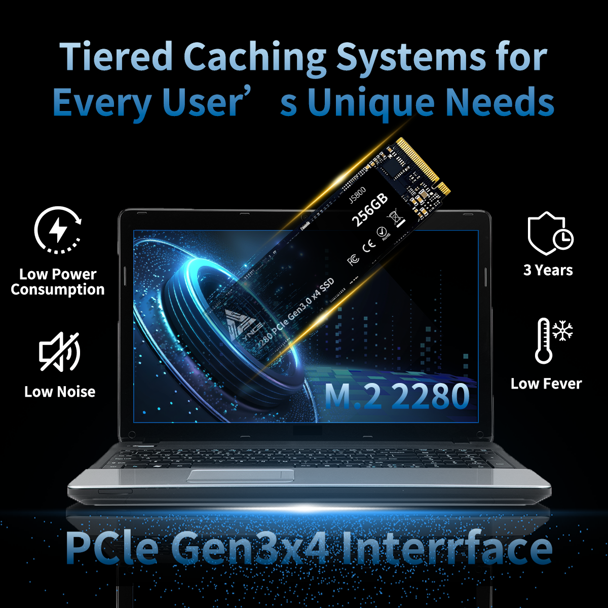 ALYNCE JS800 Gen3 M.2 2280 SSD 256GB