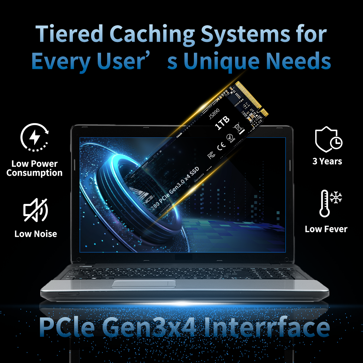 ALYNCE JS890 Gen3 M.2 2280 SSD 1TB